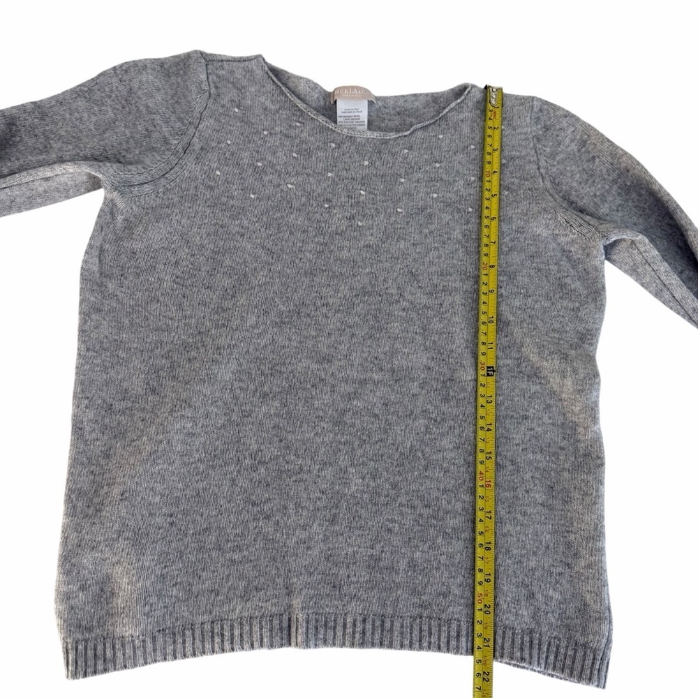 HEKLA & CO. Grey Merino Cashmere Knit Sweater Minimalist m/l - Picture 10 of 11